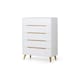 image 1 of Retro White 5 Drawer Chest
