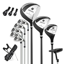 COSTWAY Men's Complete Golf Clubs Package Set 10 Pieces Black