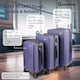 image 3 of Groundlevel Hard Shell 3 Piece Luggage Set 4 Wheel Spinners Travel Suitcases | Blue