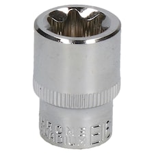 E16 Female Torx Socket Star Bit 3/8" Drive Standard External Chrome Vanadium