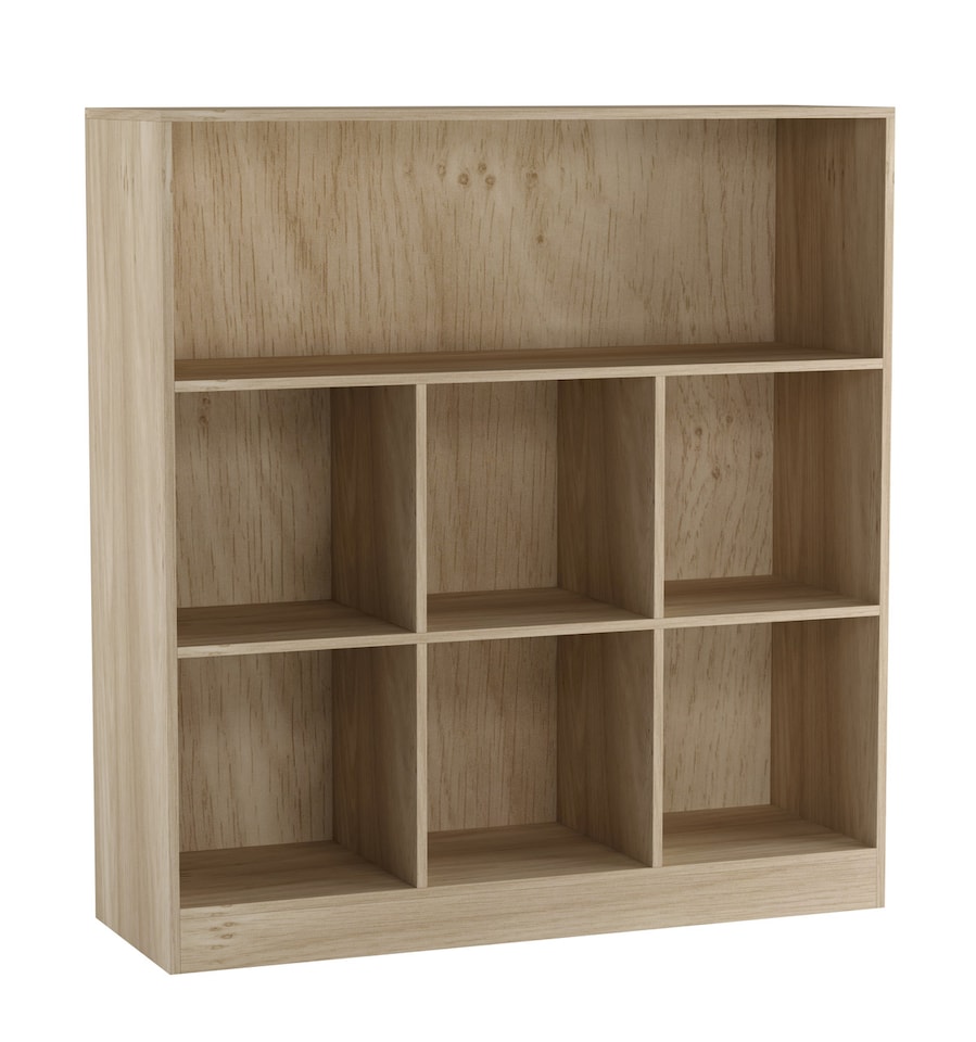 image 1 of Wide 7-Cube Bookcase | Brown | 1
