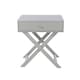 image 5 of Options 1 Drawer X-Frame Bedside Table - Painted Finish, Polished Metal Handle | Grey | Grey | One Size | 1