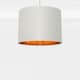 image 2 of Grey Cotton Gold Lining 25cm Pendant Lightshade | Grey | Gold | Medium | 1
