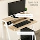 image 3 of HOMCOM 2-Tier Storage Computer Workstation with Shelf, Metal Frame White