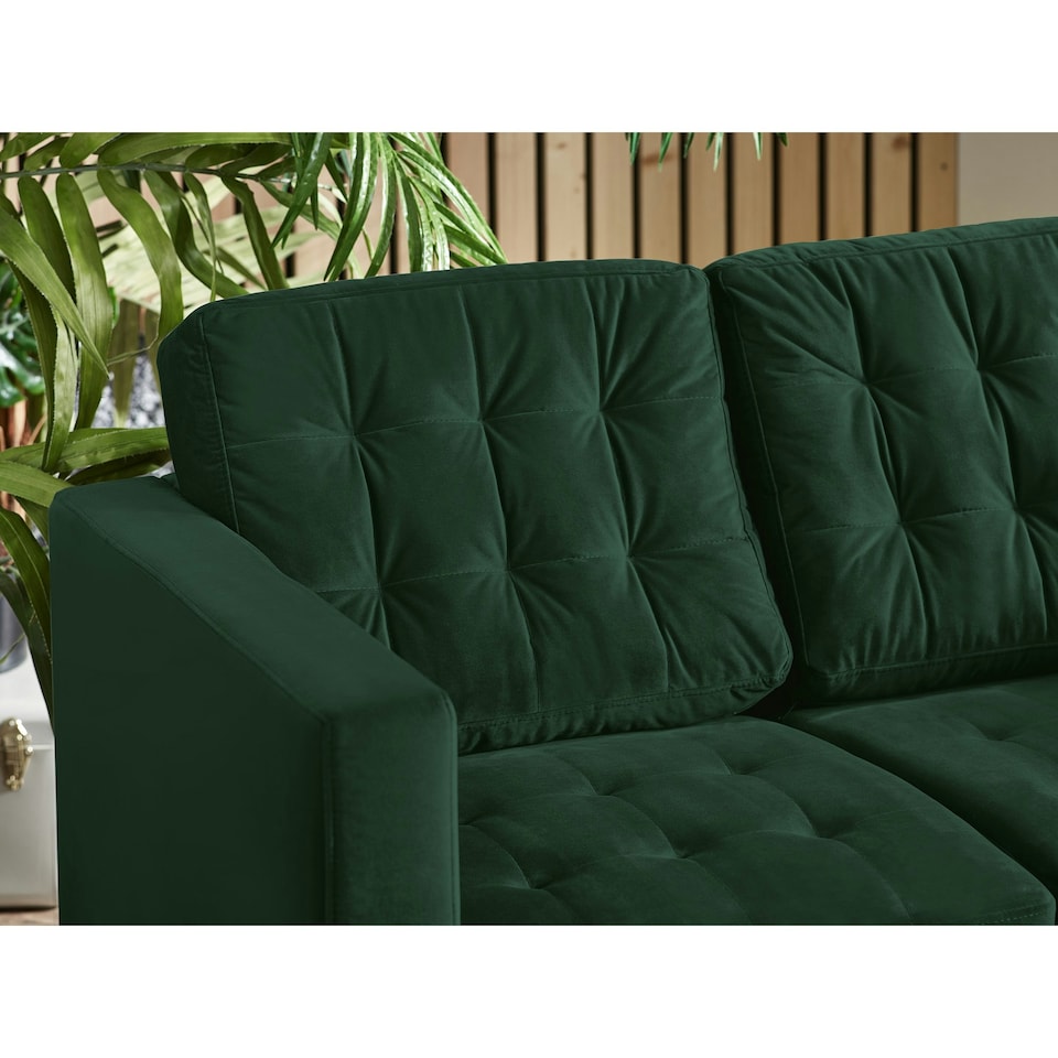image 1 of Furniturebox Jolene 2 Seater Emerald Green Velvet Sofa