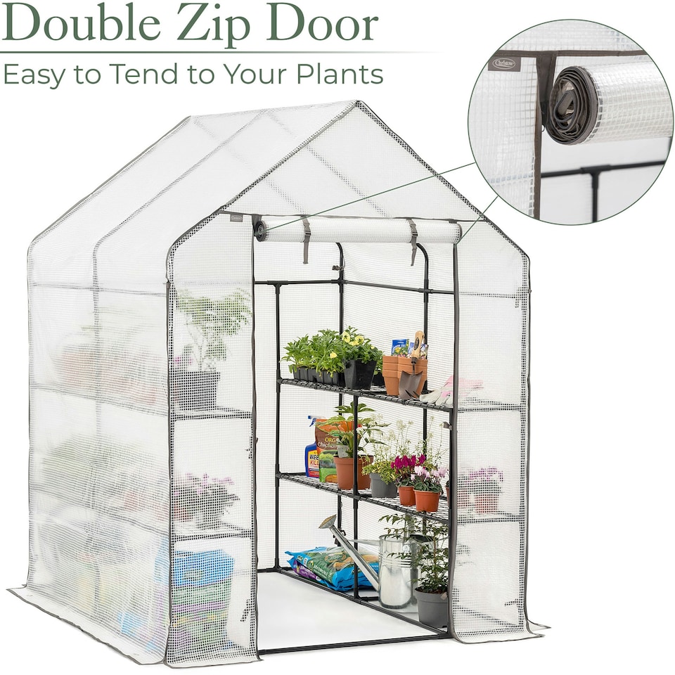 image 1 of Extra Large Walk In Greenhouse (8 Shelves)
