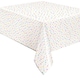 image 1 of 54" x 84" Bright Triangle Birthday Rectangular Foil Table Cover