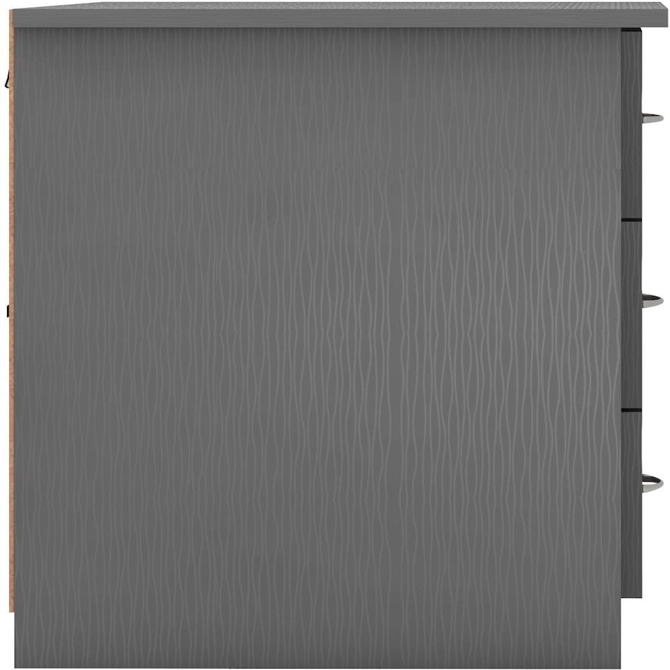 image 1 of Nevada 6 Drawer Chest Grey | 3D Effect Grey