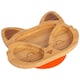 image 1 of Tiny Dining Children's Bamboo Suction Fox Plate - Orange Orange