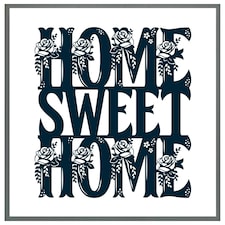 Home sweet home type (Picutre Frame) Grey | S