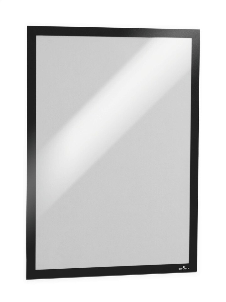 image 1 of Durable DURAFRAME Self Adhesive Magnetic Signage Frame | A3 Black | Black