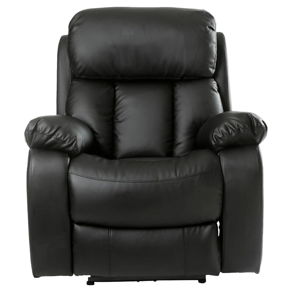 image 1 of Chester Electric Bonded Leather Automatic Recliner Heat & Massage Chair (Black)