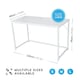 image 3 of Desk Computer PC Laptop Home Office Work Desk 120cm, Study White Rustic Style White