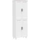 image 1 of HOMCOM Modern Kitchen Cupboard Storage Cabinet with 4 Shelves, White