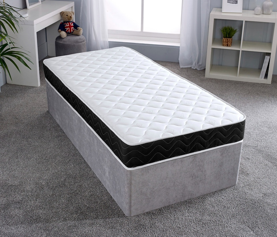 image 1 of Midnight Cooltouch Hybrid Mattress - 18cm Deep, Soft Feel | Black | Small Single
