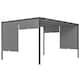 image 1 of Outsunny 3m x 4m Pergola with Solar LED Lights, Garden Gazebo with Sliding Roof, Steel Frame, Outdoor Sun Shade Shelter for Patio Balcony Porch, Dark Grey