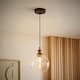 image 2 of ValueLights Sheridan Glass Clear Globe Ceiling Light Pendant & Bulb | Clear