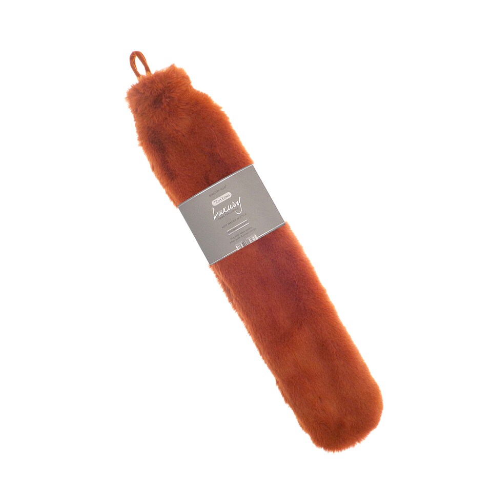 image 1 of Ribbon Super Luxury Long Faux Fur Hot Water Bottle And Cover