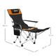 image 5 of Outsunny Set of 2 Reclining Camping Chairs Orange | Orange and Black