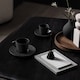 image 7 of Villeroy & Boch Manufacture Rock Noire Coffee Cup & Saucer