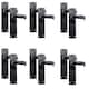 image 1 of Golden Grace 6 Pairs Antique Plain Design Door Handles Latch in Black Finish - 150mm x 52mm Black