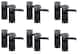 image 1 of Golden Grace 6 Pairs Antique Plain Design Door Handles Latch in Black Finish - 150mm x 52mm | Black | 6 Pairs