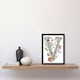 image 2 of Letter V Wildflowers Elegant Birthday Gift Mum Black Framed Wall Art Print A4