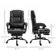 image 7 of Vinsetto PU Massage Office Chair Height Adjustable Computer Chair Black