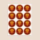 image 3 of Happy Chinese New Year 2024 Dragon Design Round Stickers 60mm - Sheet of 12