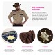image 2 of US Sheriff Costume & Hat Brown | XL