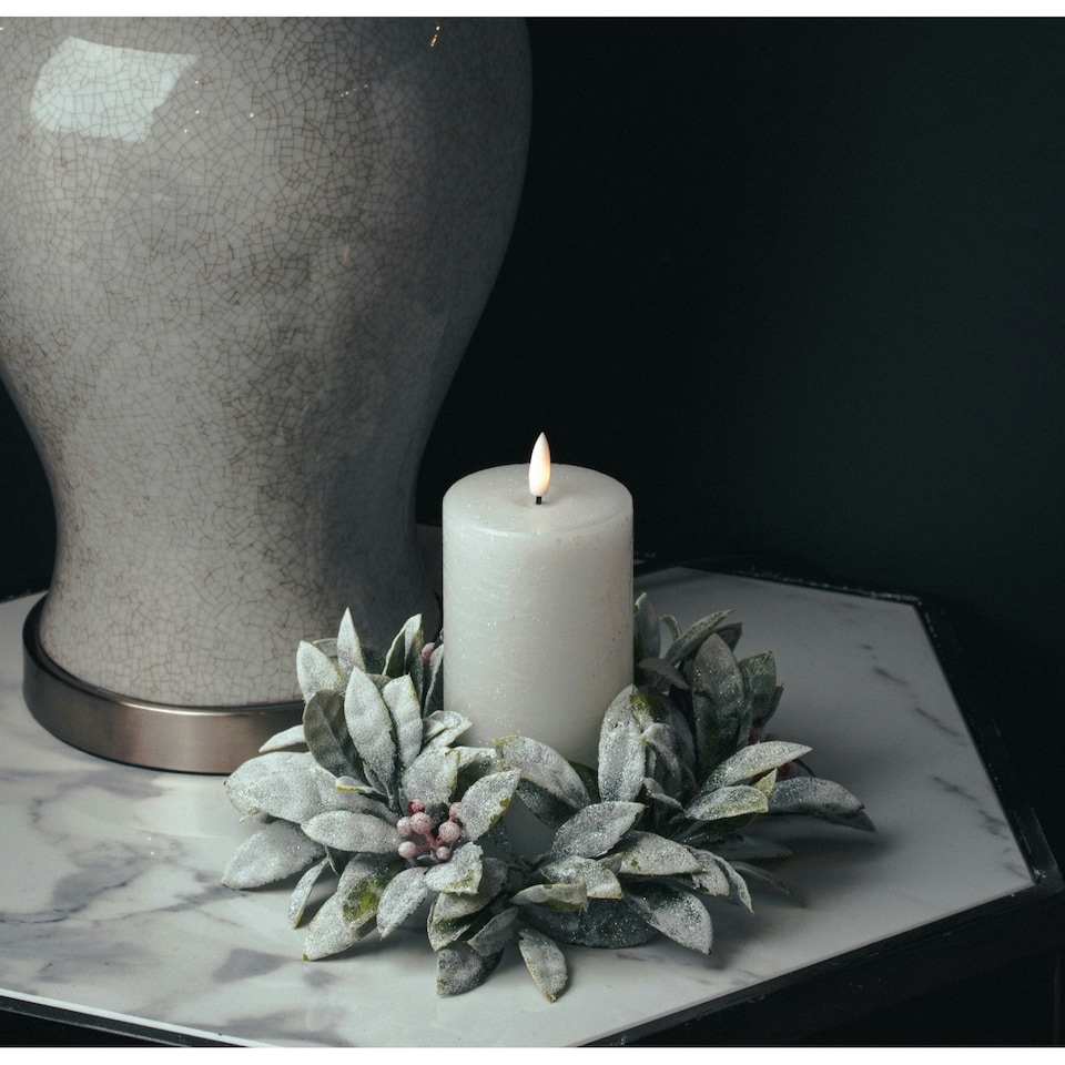 image 1 of Hill Interiors Luxe Collection Natural Glow Electric Candle - White - 20cm x 7cm x 7cm White