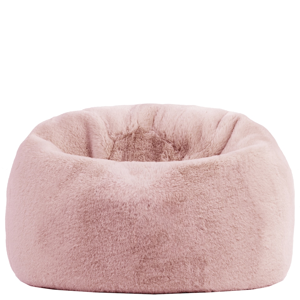 image 1 of Icon Kids Kingston Rabbit Faux Fur Classic Dome Bean Bag, Rose Pink