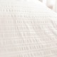image 4 of OHS Embossed Bedding Set Textured Duvet Cover with Pillowcase | White | King