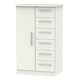 image 8 of Carlton 5 Drawer 1 Door Childrens Wardrobe in Porcelain Matt (Ready Assembled) | White | Porcelain Matt