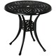 image 1 of Outsunny 78cm Round Garden Dining Table with Parasol Hole Cast