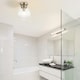 image 6 of COSYLYTE Finley Bathroom Ribbed Glass Ceiling Light Bronze | Antique Brass