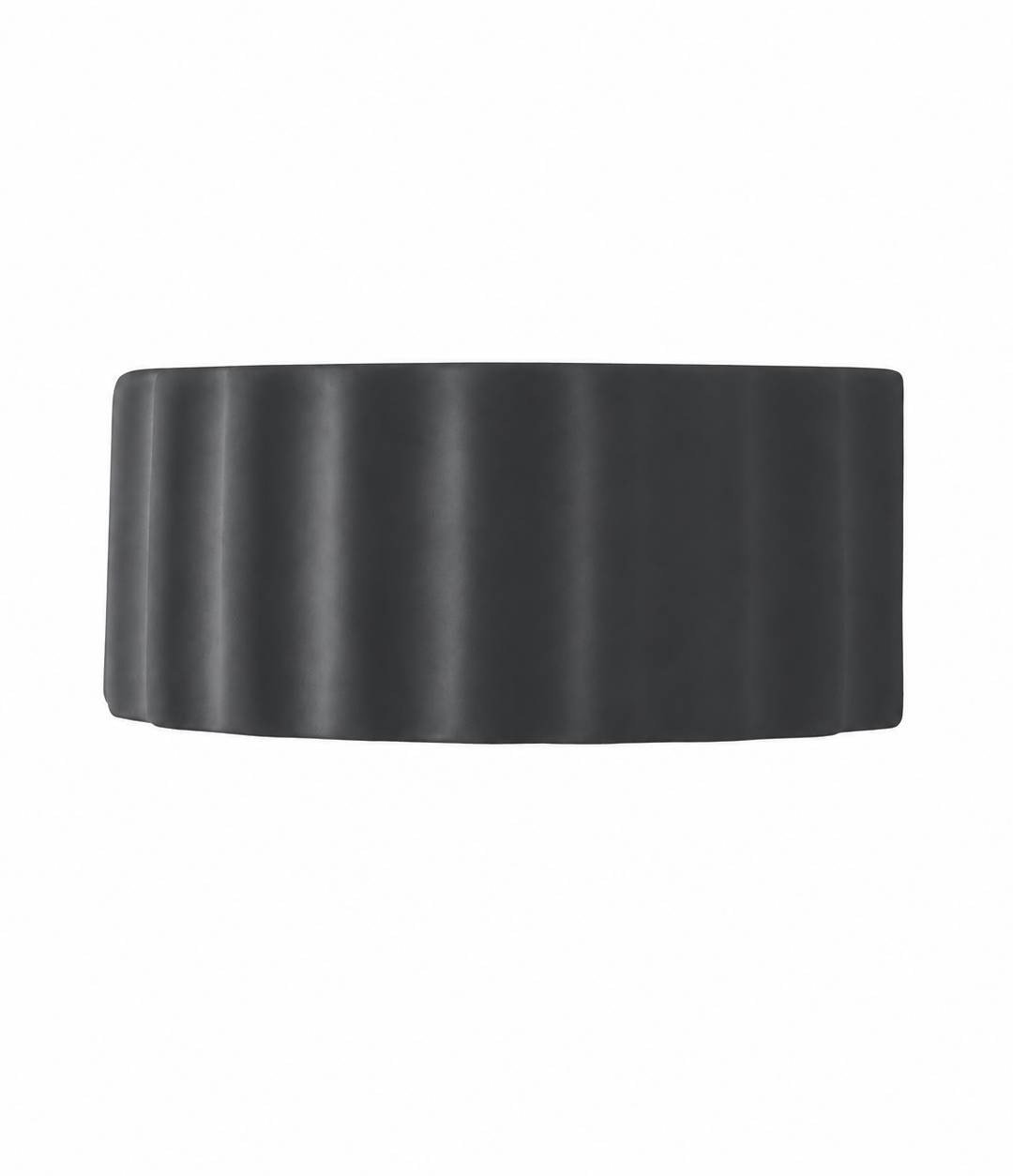 ValueLights Pablo Curved Ribbed Ceramic Flush Wall Sconce Light in Navy