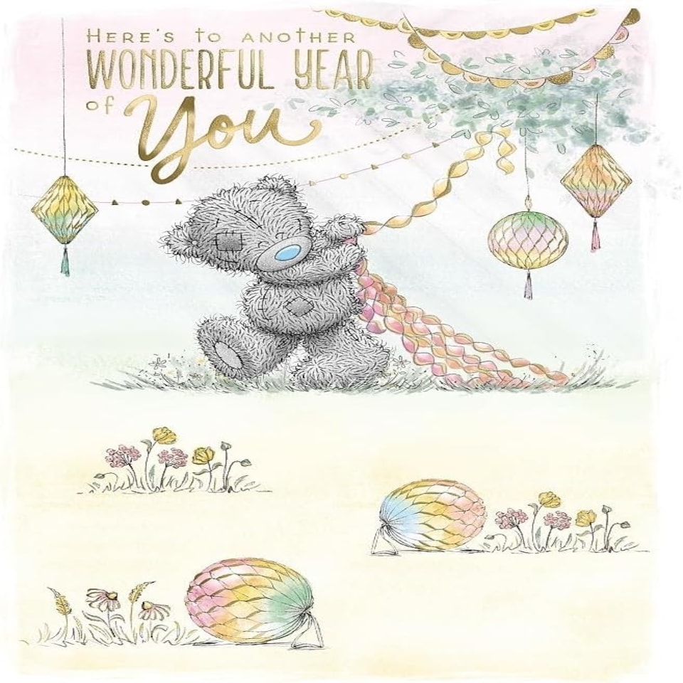 image 1 of Bear Party Decorating Here's To Another Wonderful Year Of You Birthday Card