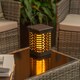 image 3 of ValueLights Flame Effect Multi Function Solar Lantern Spike Light | Black