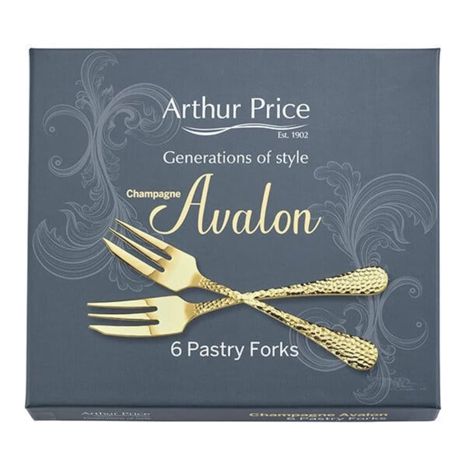 image 1 of Arthur Price Champagne Avalon Box of 6 Pastry Forks