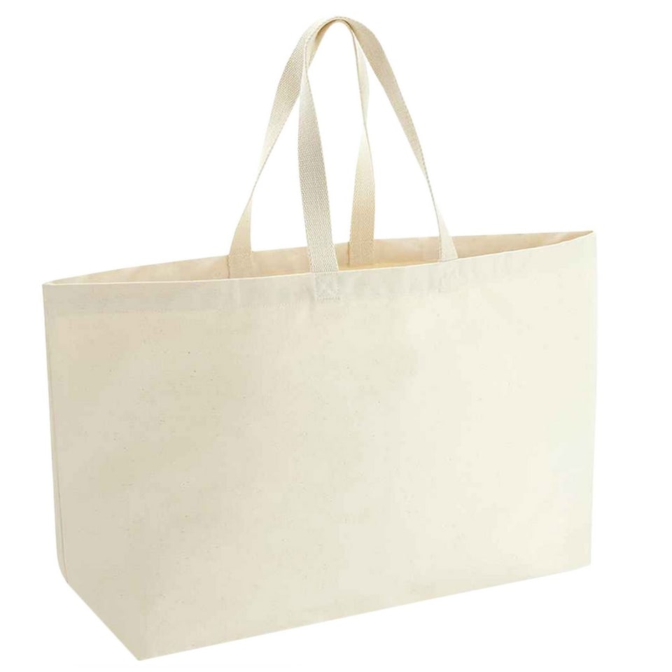 image 1 of Westford Mill Canvas Oversized Tote Bag | Multi | Natural | 1