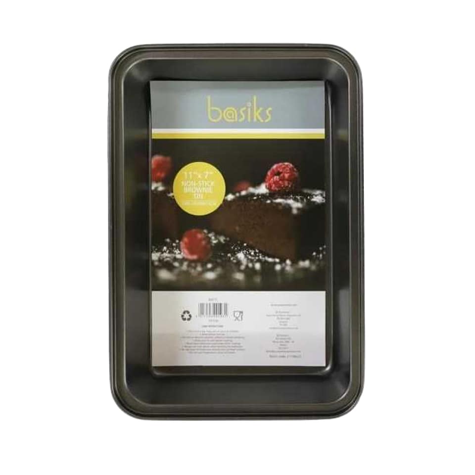 image 1 of Basiks Rectangle Non-Stick Cake Tin | Black | Black | 1