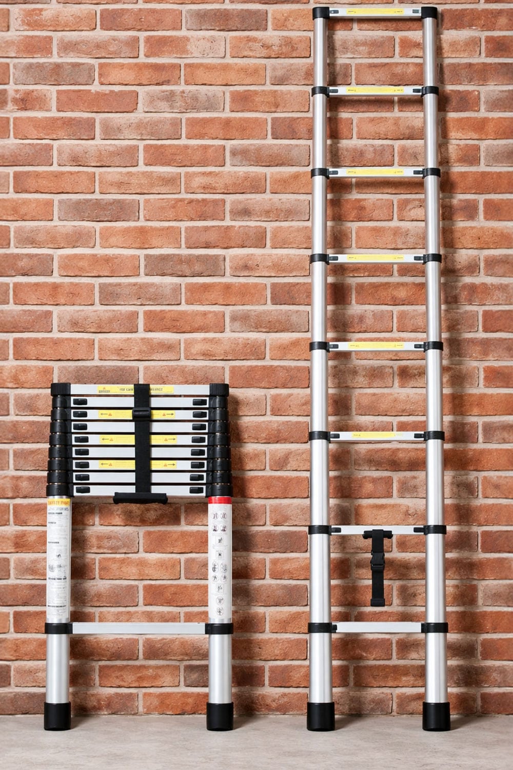 Neo 2.9M Extendable Steel Foldable Telescopic Ladder | Silver