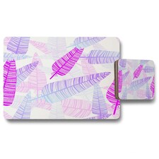 Purple Feathers (Placemat & Coaster Set)