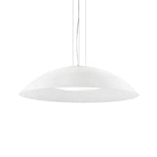Lena 3 Light Large Dome Ceiling Pendant White, E27