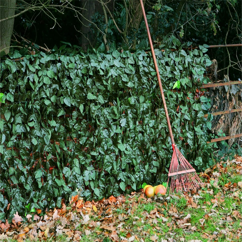 image 1 of Primrose Artificial Ivy Leaf Screening Hedge Roll Privacy Screen W3m x H1.5m