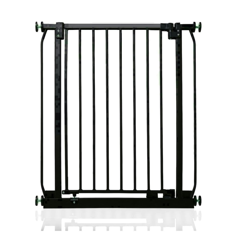image 1 of Safetots Elite Pressure Narrow Safety Gate, 65.5cm - 74.5cm, Matt Black, Narrow Pressure Fit Stair Gate