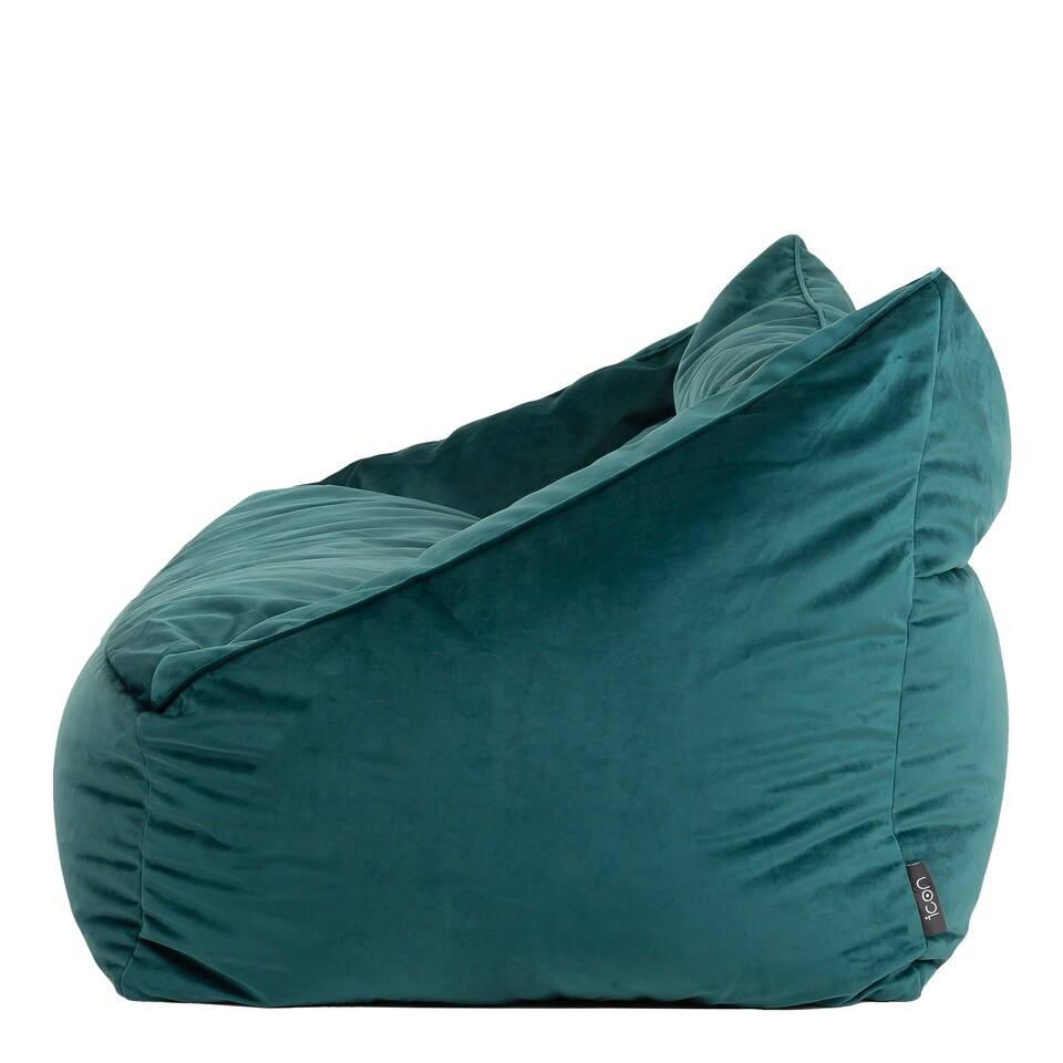 image 1 of Cecilia Bean Bag Sofa Teal Green Giant Velvet Bean Bag Chair | Green | Teal Green | XL | 1