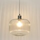 image 3 of First Choice Lighting Set of 2 Batley Large Clear Ribbed Glass Easy Fit Pendant Shades Clear