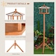 image 3 of PawHut Bird Table Wooden Feeding Station with Stand for Garden Wooden 153cm